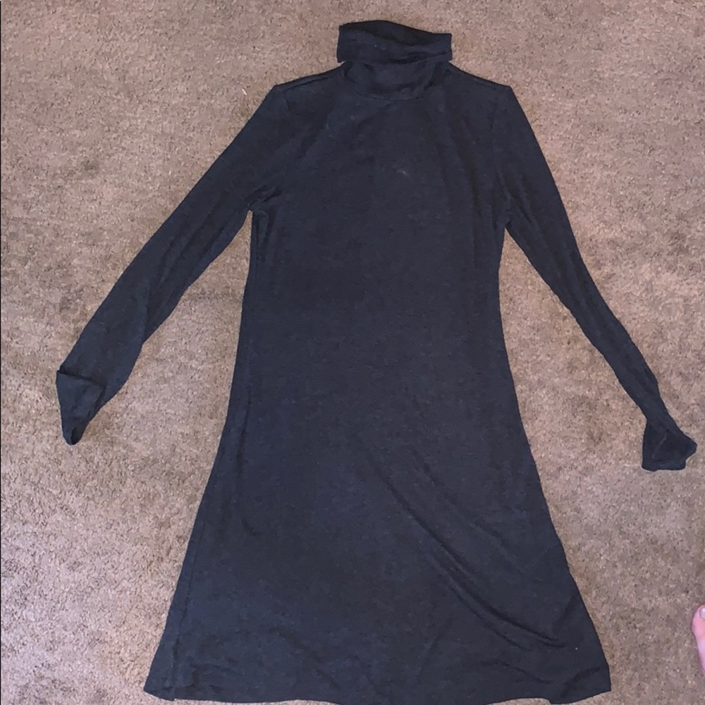 Double Lined Sweater Turtleneck Dress- long sleeve